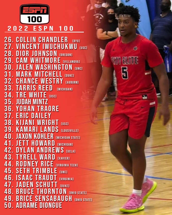 Isaac Traudt is ranked No. 46 in the latest ESPN 100 rankings.